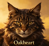 Oakheart - dark brown RiverClan deputy and Bluestar's mate