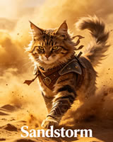 Sandstorm - pale ginger ThunderClan senior warrior with amber eyes