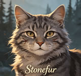 Stonefur - pale blue-gray RiverClan deputy who died protecting half-Clan kits