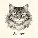 Stormfur - dark gray RiverClan warrior who journeyed to the Tribe of Rushing Water