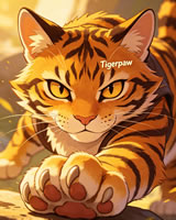 Tigerpaw - dark brown tabby ThunderClan apprentice